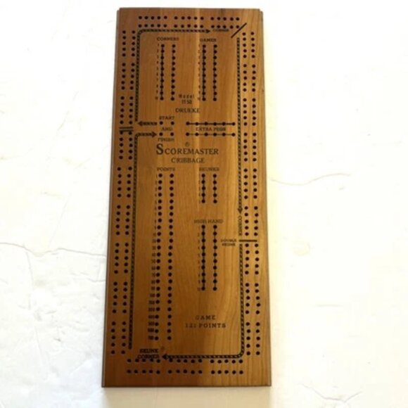 Vintage Drueke No. 1150 Two Track Once Around Scoremaster Cribbage Board - Picture 6 of 7